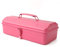 Hi-Spec Pink Steel Metal Barn Tool Box Carry Case: Ladies Styled High-Gloss Finish Portable Storage for Everyday Use