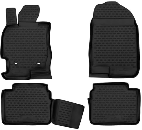 WALSER XTR Gummi Fussmatten Auto für Mazda 6 (GH) 2007-2013, 100% passgenaue Auto Fußmatten, robuste Universal Fußmatte Auto, Gummimatten Auto, Auto Fussmatten Gummi, Auto Gummimatten