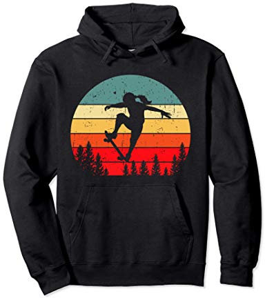 Skater Girl Skateboard Stunt Mädchen Geschenk Pullover Hoodie