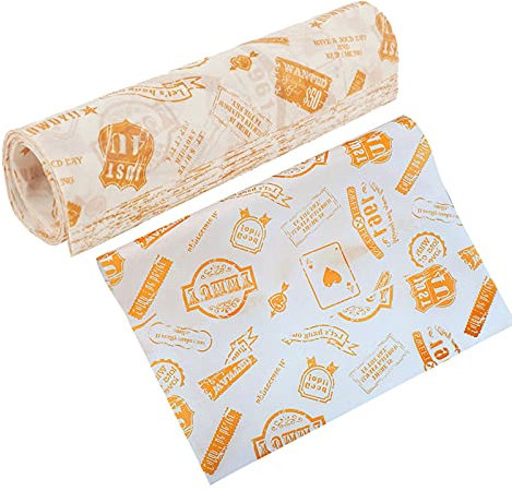 50 PCS Food Grade Wrap, Deli Greaseproof Waterproof Wax Sheets for Wrapping, Lining, Sandwiches, Sweets, Cakes, Cheese, Baking