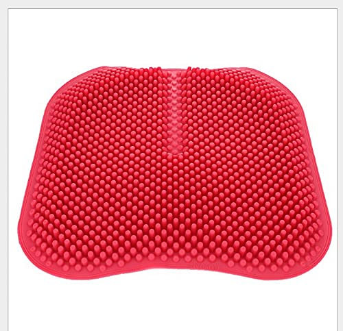 SIQI Sitzkissen, Cool Gel Kissen, Atmungsaktive Lordosenstütze Stuhlkissen Stuhlpolster mit rutschfestem Bezug für Auto/Büro/Zuhause/Rollstuhl-A