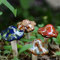 MCDSAJ 8 Stück Keramik-Pilz-Keramik-Ornamente, Rasen-Ornamente, Statue für den Außenbereich, 11,5 cm Höhe, für Feengarten, Terrasse, Blumentöpfe, Outdoor-Statue