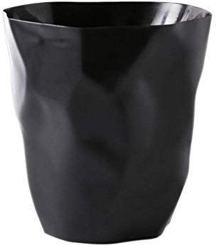 rongweiwang Home Office Small/Large Size Plastic Trash Can Living garbage bin Room Bedroom Rugate Garbage Bin Waste Container,Black