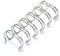 Albyco - Drahtbinderucken, Wire-O Drahtbinderkämme - 6,4 mm - Buchringe, Spiralbinder, Papier Binder, Wirebind, Binderucken draht - 1/4 Zoll - bis zu 35 Blatt - 100 Stück - Silber/Metall