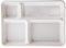 SignorBio 40 pezzi Vassoio biodegradabile - 4 scomparti - 37 x 27 x 3,6 cm - canna da zucchero - bianco - conf. 40 pezzi