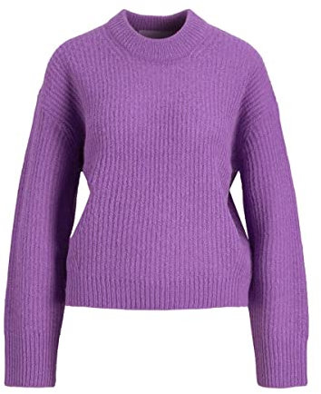 JJXX Jxember Ls Fluffy Cuello Redondo, Suéter Mujer, Royal Lilac., M