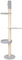 Kratzbaumland Designer-Kratzbaum Q55-Plus Deckenspanner (versch. Größen)(245-255 cm)(Seilfarbe Natur)