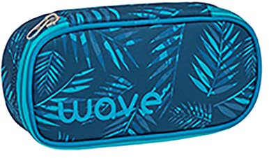 Wave Infinity Schlamperbox, Federmäppchen, Schlampermäppchen, Faulenzer Box, Federmappe, Stifte Etui/Neon Grün, Blau/Jungen, Unisex (335-79 Jungle Vibe)