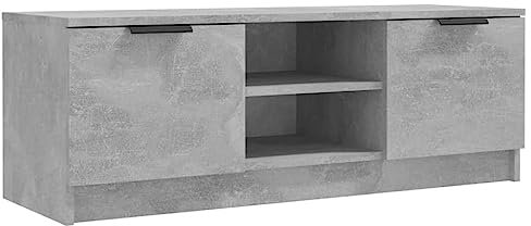 vidaXL TV Cabinet Living Room Furniture Sideboard TV Stand Unit Console Entertainment Centre Media Cabinet with Shelf Concrete Grey Engineered Wood