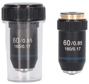 Obiettivo Acromatico, Obiettivo per Microscopio Acromatico 60X Lente Ad Alto Ingrandimento Filettatura da 20,2 Mm per Forniture di Ingrandimento Composto, Boroscopi