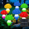 Solar Lichterkette Außen, 8 LED Pilz Lichterketten Pilzlampe Solar Gartenleuchte 7 Farbe Led Wechselnde Wasserdichte Solarlampen für Garten Dekoration für Außen Garten Patio Rasen
