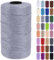 Uiopa Makramee Garn 3mm x 200m Polypropylen Flache Macrame Cord Makramee Band Makramee Schnur Farbig für Häkeln, Stricken, Dekoration, DIY Handwerk