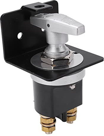 Interruttore Scollegamento Batteria, Disconnettitore 12V 500A con Piastra Blocco, Maniglia Fissa per Auto Veicolo Barche