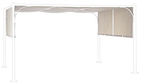 Decor Space Telo di ricambio per gazebo copertura in poliestere pergolato moderno (3 x 4 mt, Tortora)