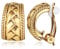 LILIE&WHITE Damen Ohrclips Gold Breites Vintage Ohrclips