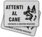 Felexdo Attenti al Cane Cartello,20x15cm Targhetta Attenti al Cane con Autoadesivo Attenzione al Cane Cartelli in Alluminio Spazzolato Durevole Adatti per Uso Interno o Esterno