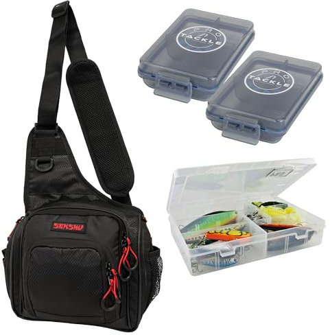 Senshu Urban-City Sling Bag Bundle - Angeltasche mit 3 Boxen - Street Fishing Tasche