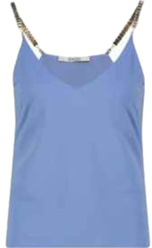 Gaudì Top mit V-Ausschnitt und Trägern Schmuck., Hellblaues Pulver, X-Small
