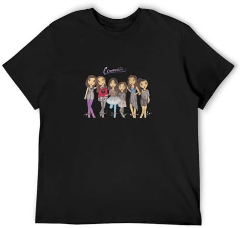Cimorelli Youtube Cartoon Art Mens T-Shirt Casual Cotton Unisex Black Tees Tops XXL