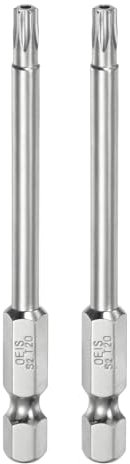 QUARKZMAN 2 Stück T20 Sicherheits-Torx-Bit 1/4 Sechskantschaft 3 lang S2-Stahl Magnetische manipulationssichere Stern-Bits Schraubendreher Torx-Kopf mit Loch für Schrauben Bits