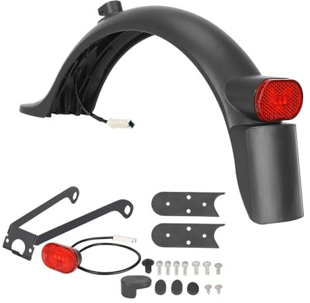 Natcoo E Scooter Schutzblech Hinten, Metallhalterung, Integriertes Nummernschild Rahmen, Hintere Kotflügel für Xiaomi Pro 2/M365/Pro/1S/Essential/Mi 3, Stabil und Langlebig