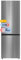 UNIVERSALBLUE Frigorífico Combi No Frost 310L Inox 185cm- Puerta Reversible, Display Exterior, Eficiencia Energética E, Envío y Subida a Planta Incluidos