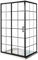 Milano Barq Black Grid Corner Sliding Door Shower Enclosure White Tray - 1100mm x 800mm