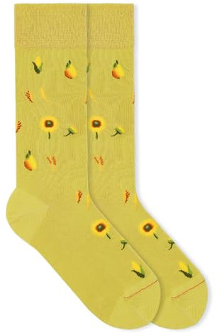 von Jungfeld - 1er Set Motiv Socken mit Sunflower Field Icon - Bunte Socken in Gr. 39-42