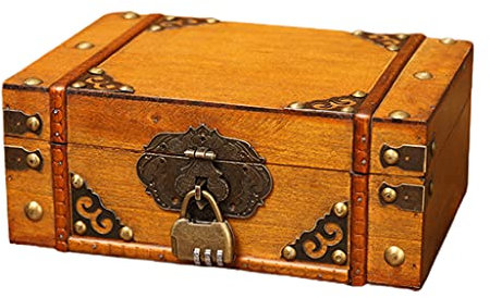 Easure Hest Ox Durale Holz- und Metall-Anhänger, einzigartig, handgefertigt, Vintage mit Frontlok