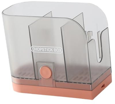 PHENOFICE 1 Pc Support De Baguettes Tenture Murale Porte-Couverts Égouttoir Cage De Rangement Égouttoir à Vaisselle pour Évier Séchoir à Argenterie Porte-Baguettes Cage à Baguettes Orange