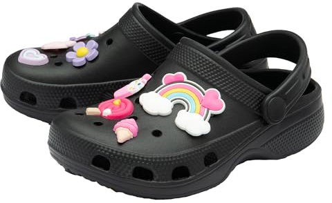 NorthSole Girls Clogs Childrens Sandals - Black - Child UK 1