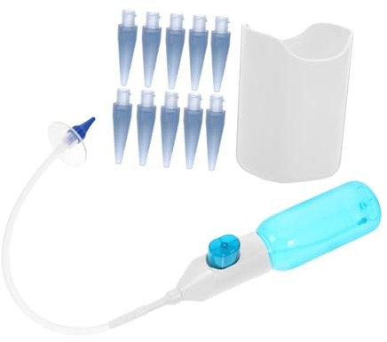 FOMIYES Prodotti Per La Pulizia Delle Orecchie - Kit Per La Rimozione Della Plastica Orecchie Sicuro Per Uso Domestico Con Bacinella E Punte Auricolari