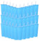 Ahongwenxi 30 Pack Blue Plastic Cups with Lids and Straws, 24 oz Reusable Plastic Tumblers Iced Coffee Cups for Iridescent Shiny Disco Juices Birthday Bachelorette Party Wedding (White,24 oz)