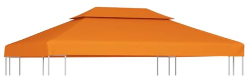 Myheimly Pavillon-Ersatzdach Partyzelt Dach 310 g/m² Orange 3x4 m