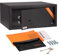 Brihard Laptop Key Lock Safe 20x43x35cm with Fireproof Money Bag, Computer Lockable Safe Box 27L, Home Safe for Laptop, Money &Jewellery, Documents A4