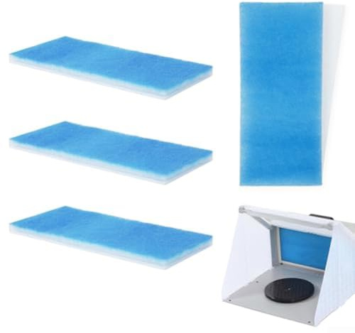 Cuscinetti di ricambio per filtro dell'aria per cabine spray, 40 x 18,5 x 1,5 cm, in fibra di cotone, doppio strato, per cabine spray master e sistemi di aspirazione orizzontali (4 pezzi)