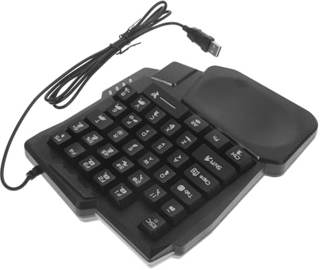 Toddmomy Clavier De Jeu Mécanique Rétroéclairé 35 Touches USB pour E-Sport Joueur Débutant Bureau Noir