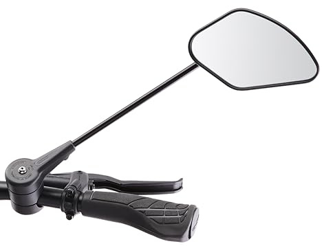 Krampe Fahrradspiegel KF Sport Typ D20- Made in Germany, Spiegelmaß 13,1 x 8,2 cm, stabiler Rückspiegel für E-Bike & Fahrrad, individuell einstellbar, für rechte Lenkerseite