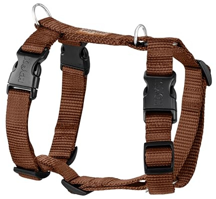 KOCH Hundegeschirr Comfort, mit Klickverschluss am Hals, Made in Germany, 5-Fach verstellbar, Dunkelbraun/M - 25mm | 50-72cm