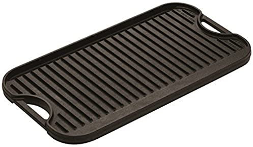 Lodge 50.8 x 26.51 cm / 20 x 10,44 Pollici Fusioni Pre-stagionato Ferro Reversibile Grill/Piastra