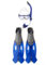 Speedo Unisex-Erwachsene Glide Set aus Maske Schnorchel Und Flossen, Grau/Blau, 41-42