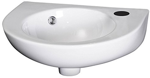 Nuie NCU942 Modern Bathroom Wall Hung Basin Sink, White