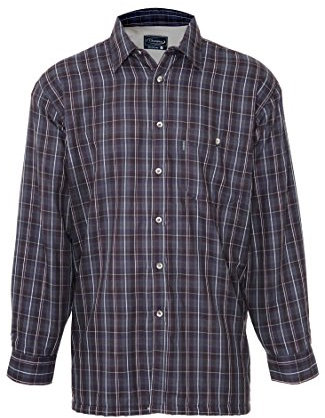 Mens Champion Sherborne Fleece Lined Padded Check Winter Shirt Blue Large