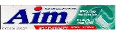 Aim Whitening Mint Gel Toothpaste with Baking Soda 6 oz. (3-Pack) by AIM