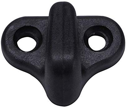 Tbest Kayak 4pcs Nylon Lashing Hook, Kayak Lashing Hooks J Hooks Nylon Bungee Hooks J Shape Hooks Replacement Black with Flat-Head Screws for Kayak Canoe Paddle Board Boat Deck Rigging Kit