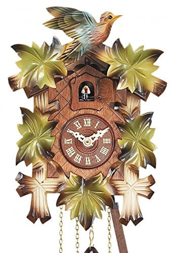 Engstler Schwarzwälder Kuckucksuhr Mechanisch Traditionellen grünen 1 Tag, Holz, Hauteur 22 cm