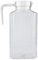 Bouteille d'eau - Delaman Acrylique Transparent Jus Bouteille Rayé Eau Glace Froid Jus Pichet avec Couvercle pour Bar Maison 1 PC(1800ml)