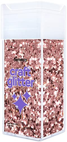 Paillettes pour shaker artisanal gobelets en résine or rose cartes bijoux de Noël bougies super épaisses cosmétiques pour ongles et visage 110 g/3,9 oz