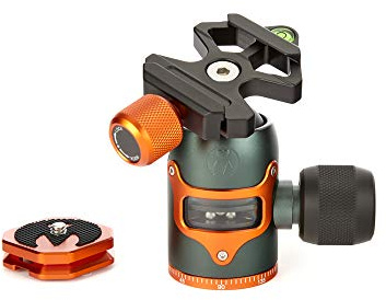 3 Legged Thing AirHed Vu Tripod Ball Head - 360 Degree Panning Base, Arca-Swiss Compatible Ball Head Suitable for Heavier Cameras and Longer Lenses with Visible Mechanism - Metallic Slate Grey (AHVUG)