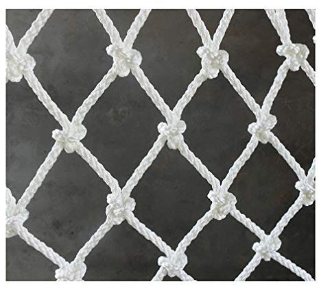 XCYYBB Kinder-Kletternetz, Klettergerüst für Kinder, robustes Kletternetz, Gartenklettergerüst, Netz für Kinder, Innen-Durchmesser 12 mm, Masche 12 cm, weiß, 1 x 5 m